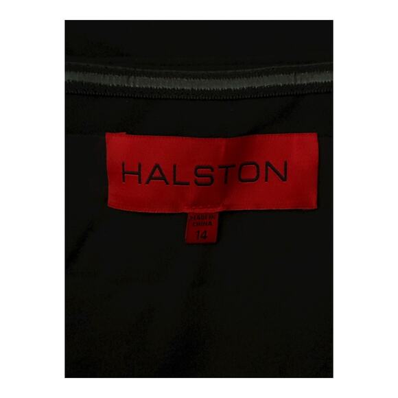 Halston Anabelle strapless fitted mini dress black size 14 - Picture 6 of 9